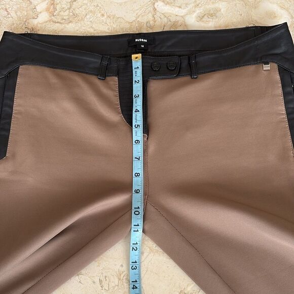 Rudsak Dara Leather & Stretch Polyester Spandex Equestrian Style Leggings - Picture 15 of 16